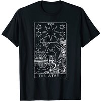 The Star Tarot Card XVII T-Shirt for Men - Black
