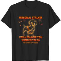 T-shirt Personnalisé Stalker de Teckel pour Hommes en Noir — T-shirts pour hommes