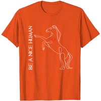 T-shirt Be A Nice Human avec Cheval Cabre pour Hommes — T-shirts pour hommes