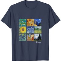 T-shirt Van Gogh Tournesols et Nuit étoilée pour hommes — T-shirts pour hommes