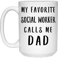 Mug Mon Travailleur Social Préféré M'appelle Papa