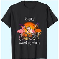 T-shirt Halloween Costume Flamant Rose Sorcière Citrouille pour Hommes — T-shirts pour hommes