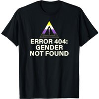 Error 404 Gender Not Found Agender Non Binary Pride T-Shirt for Men