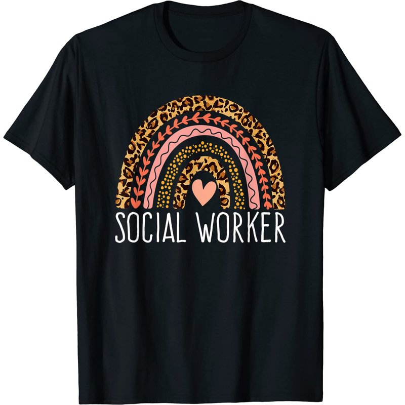 T-shirt Arc-en-ciel pour Travailleurs Sociaux pour Hommes en Noir — T-shirts pour hommes
