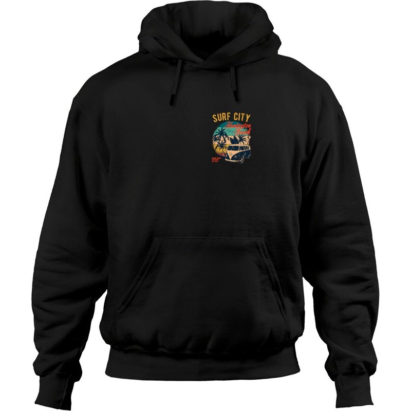 Huntington Beach Vintage Surf City Hoodie à Capuche — Sweats à capuche pour hommes