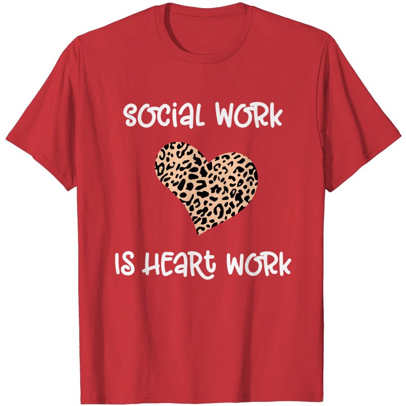 Social Work Is Heart Work Vintage T-Shirt for Men