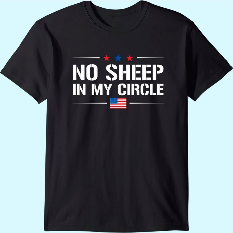T-shirt pour hommes No Sheep In My Circle en noir — T-shirts pour hommes