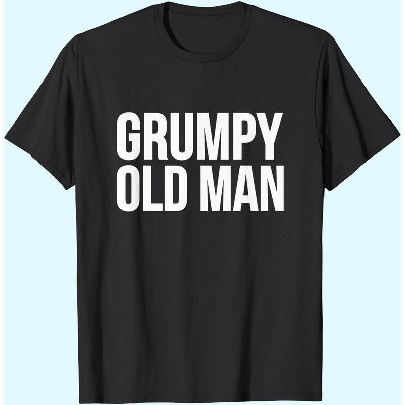 T-shirt Grumpy Old Man pour hommes en noir