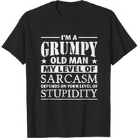 I'm A Grumpy Old Man My Level Of Depends T-shirt for Men — Mens T Shirts