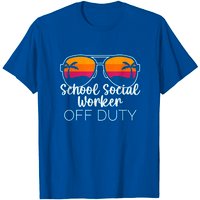 T-shirt Scolaire Travailleur Social Hors Service avec Lunettes — T-shirts pour hommes