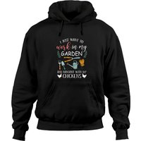 Je veux juste travailler dans mon jardin avec mes poules Hoodie — Sweats à capuche pour hommes