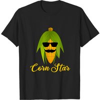 Corn Star T-Shirt for Bearded Farmers - Black