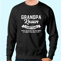 Haut de sweatshirt pour hommes Grandpa Knows Everything