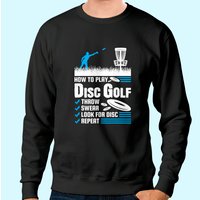 Sweat à capuche Funny How To Play Disc Golf pour unisexe