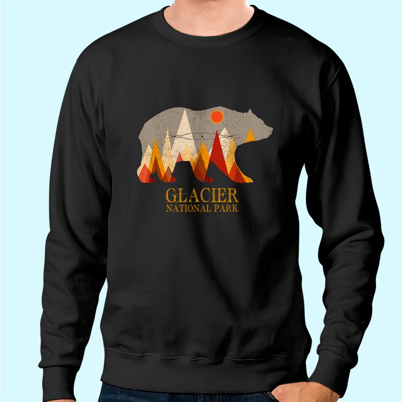 Sweat à capuche Glacier National Park Grizzly Bear Montana — Sweats à capuche pour hommes