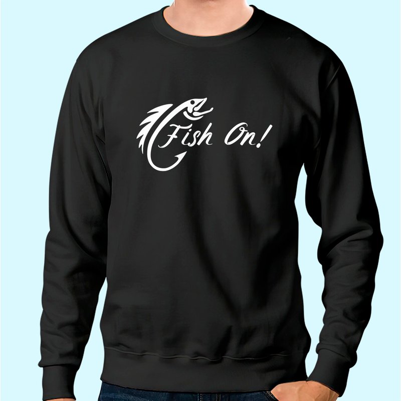 Sweatshirt Fish On Hameçon Appât Cadeau Pêcheur Unisexe — Sweats à capuche pour hommes