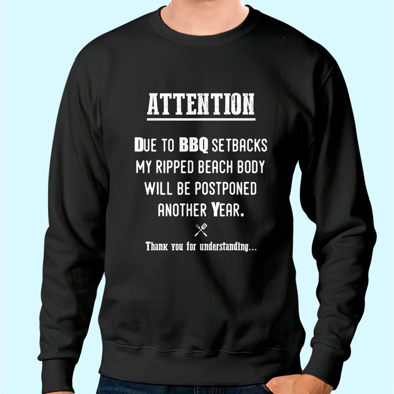 Funny BBQ Sweatshirt for Pitmasters and Barbecue Lovers — Mens Hoodies