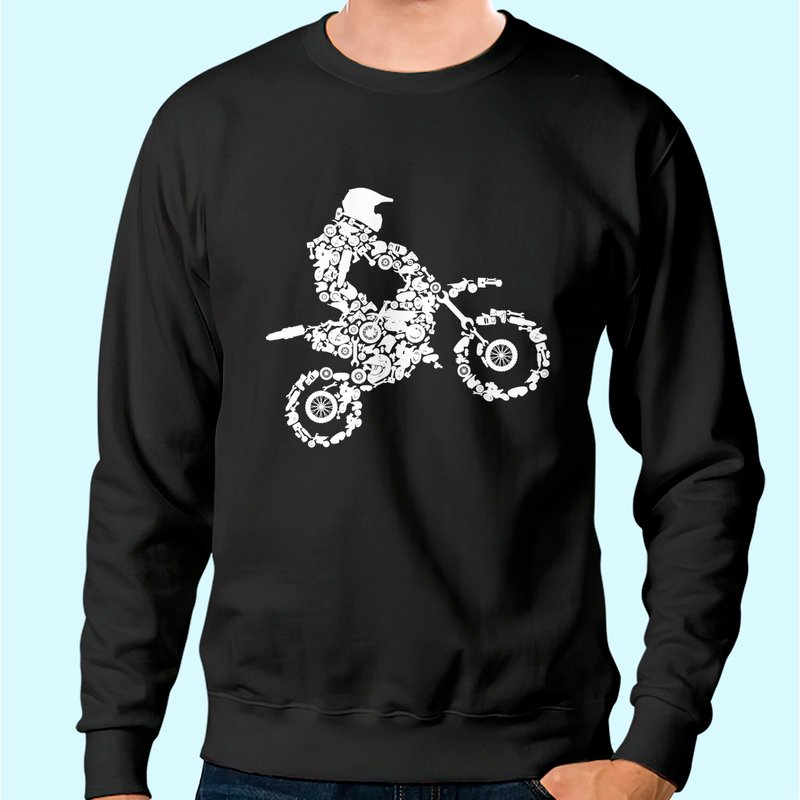 Sweatshirt Dirt Bike Rider Motocross Enduro pour garçons — Sweats à capuche pour hommes