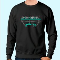 Bow And Arrow Gifts Aim Shoot Swear Repeat Archery Sweatshirt