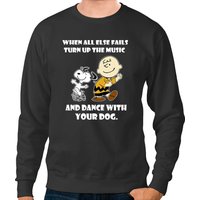 Sweatshirt Snoopy - Unisexe Noir Thème Musique et Danse