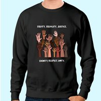 Sweatshirt Équité, Égalité, Justice, Dignité, Respect, Unité — Sweats à capuche pour hommes