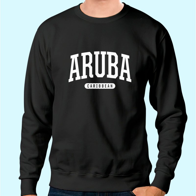 Sweatshirt Souvenir Aruba des Caraïbes College Style pour Unisexe — Sweats à capuche pour hommes