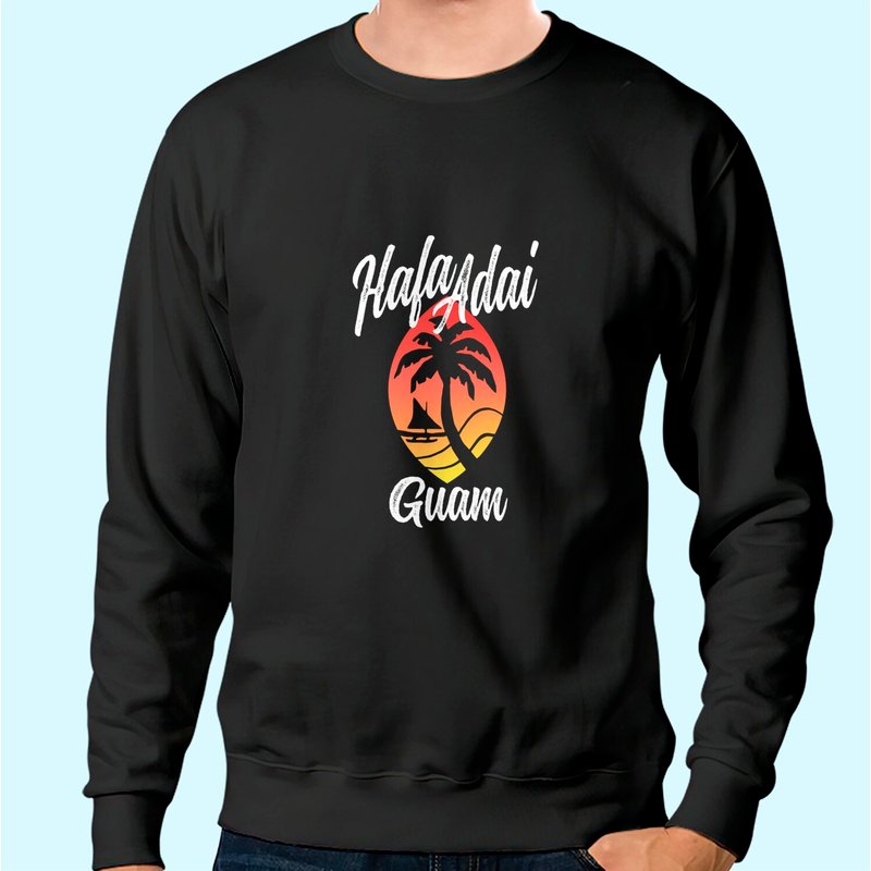Sweat à capuche Guam Hafa Adai Plage Cadeau Chamorro Guamanien