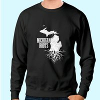 Sweatshirt Michigan Roots Vintage Pride Carte de l'État — Sweats à capuche pour hommes