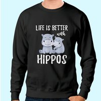 Cadeau pour Amateurs d'Hippopotames Sweatshirt Bébé Hippopotame — Sweats à capuche pour hommes