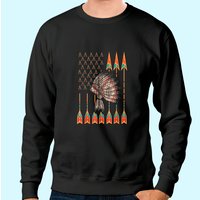 Sweatshirt Unisexe Drapeau Amérindien USA