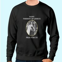Sweatshirt unisexe noir Sainte Thérèse de Lisieux — Sweats à capuche pour hommes