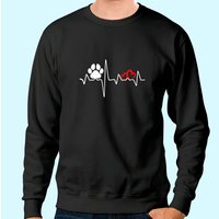 Sweat à capuche vétérinaire Paw Print Heartbeat