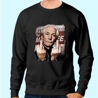 Sweat-shirt unisexe noir Charlie Watts