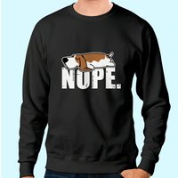 Sweatshirt Unisexe Nope Basset Hound Dormant