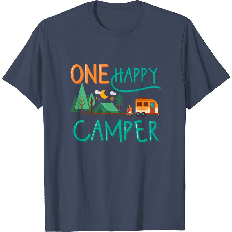 One Happy Camper First Birthday Camping T-Shirt for Men — Mens T Shirts
