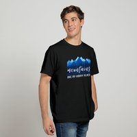 T-shirt Outdoor Nature Hiking Mountains Are My Happy Place — T-shirts pour hommes
