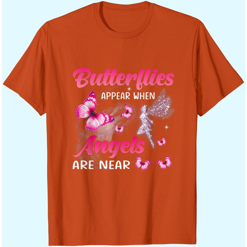 Butterflies Appear When Angels Are Near Men's T-Shirt — Mens T Shirts