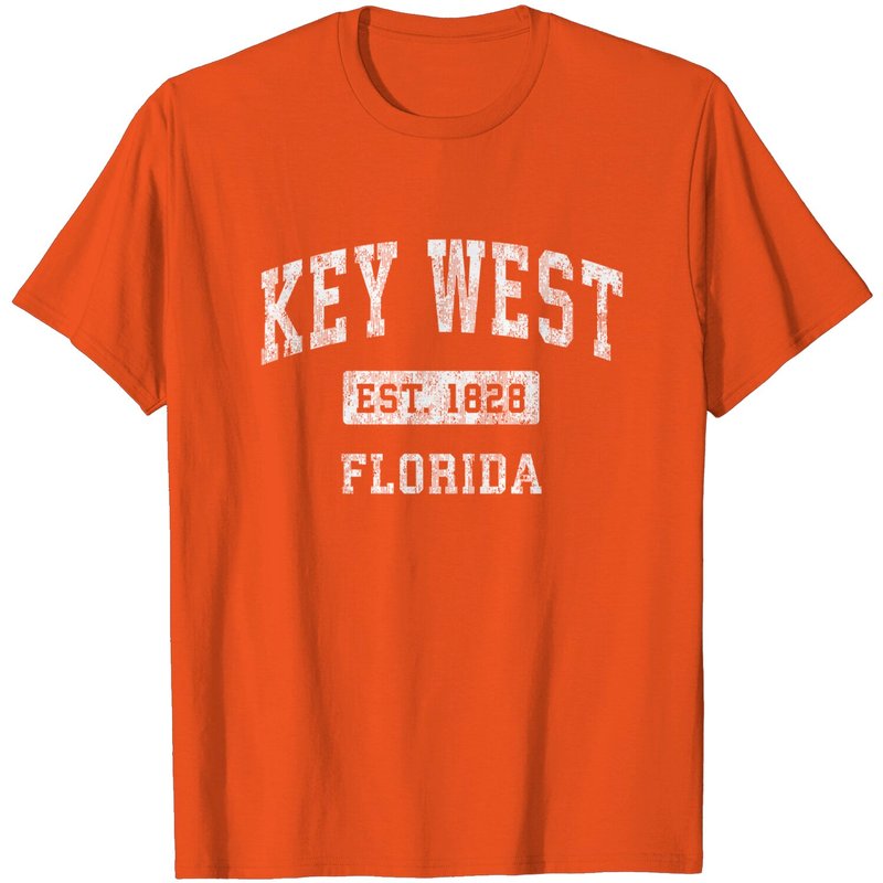 T-shirt Vintage Établi Design Sport de Key West Florida pour Hommes — T-shirts pour hommes