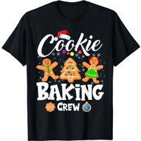 T-shirt Équipe de Pâtisserie de Noël Santa Bonhomme Pain d'Épices pour Hommes