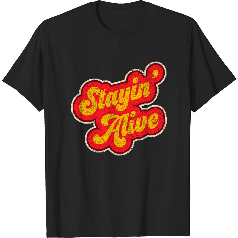 T-shirt pour hommes Stayin' Alive en noir — T-shirts pour hommes