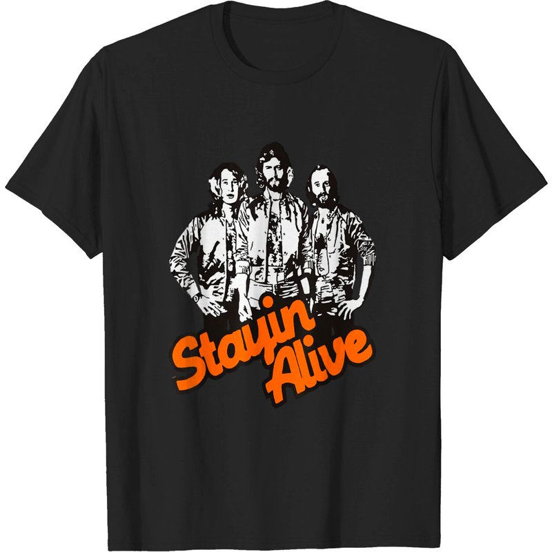 T-shirt Bee Gees Stayin Alive pour hommes - Noir — T-shirts pour hommes