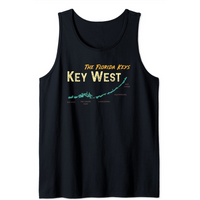 Débardeur Carte des Florida Keys West pour Hommes en Noir — T-shirts pour hommes