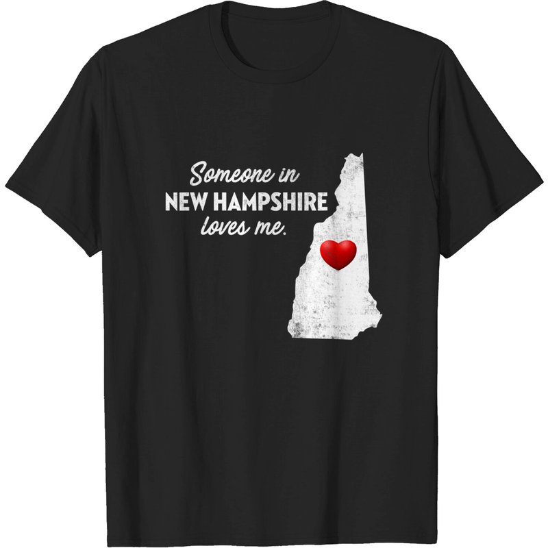 Quelqu'un dans le New Hampshire m'aime T-shirt pour hommes