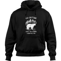 Go Outside Worst Case Scenario A Bear Kills You Hoodie — Sweats à capuche pour hommes