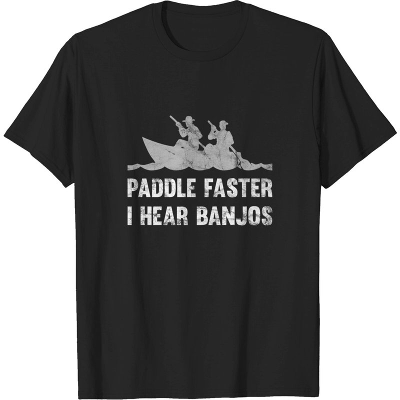 T-shirt Premium Paddle Faster I Hear Banjos pour hommes — T-shirts pour hommes