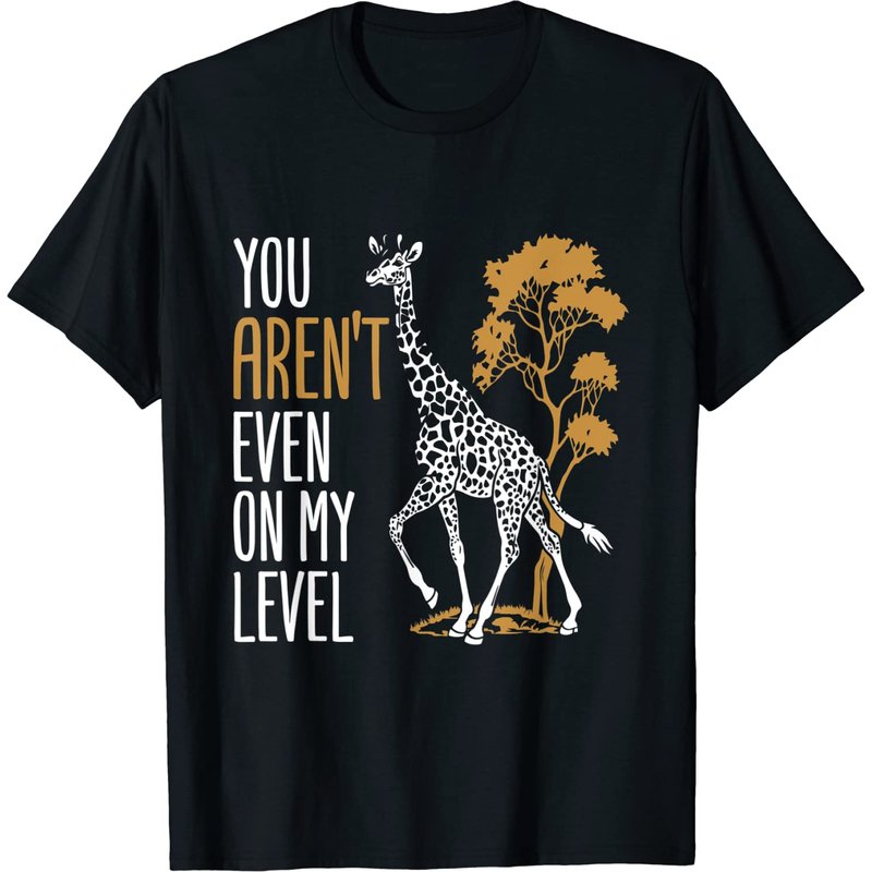 T-shirt Giraffe Vous N'Êtes Même Pas À Mon Niveau pour Hommes — T-shirts pour hommes