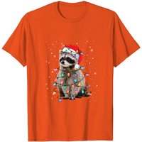 T-shirt Raccoon Lumières de Noël pour Hommes