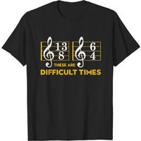 T-shirt Jazz Music These Are Difficult Times pour hommes — T-shirts pour hommes