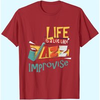 T-shirt Saxophone de Musique Jazz pour Hommes