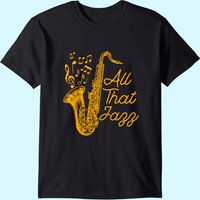 T-shirt Musicien de Jazz pour Hommes en Noir